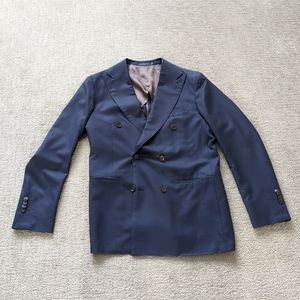 Suitsupply Jort Navy S150's Wool Double Breasted Suit